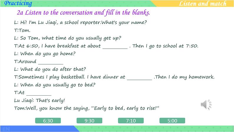 Unit 6 A Day in the Life Section A(课件)-2024-2025学年人教版(2024)英语七年级上册第7页