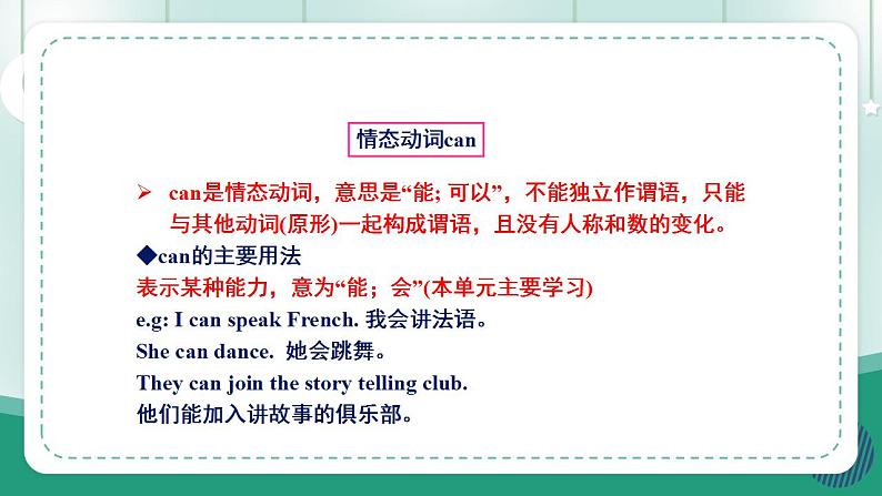 【人教版】七上英语 Unit 5 Fun Clubs 语法课件第7页