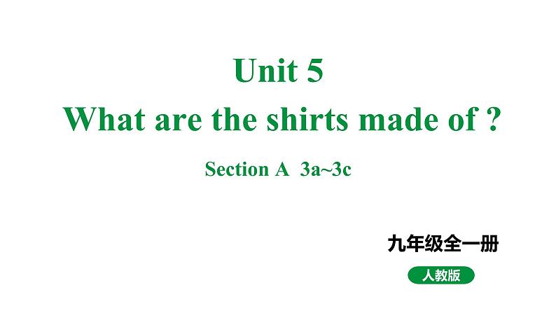 人教新目标版九全英语 Unit5 SectionA 3a~3c 教学课件01