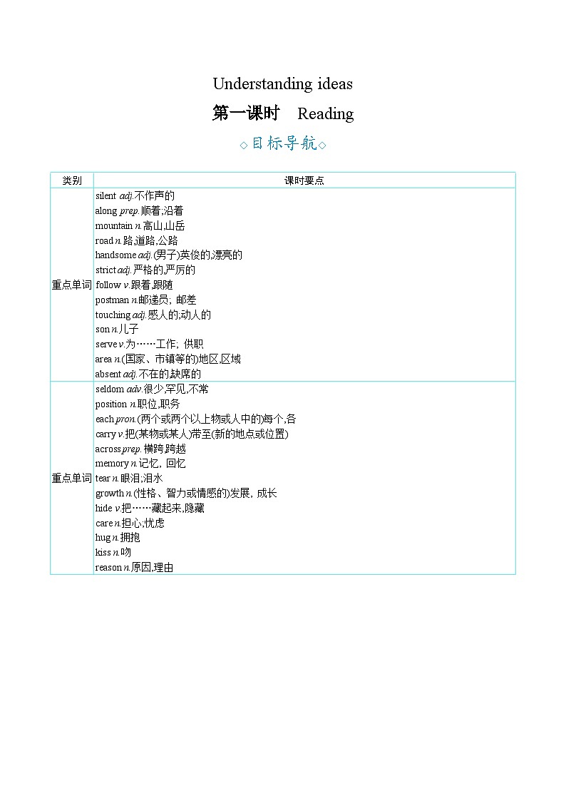 Unit 3 Family ties Understanding ideas 第一课时 Reading(教案) 2024-2025学年外研版(2024)英语七年级上册01