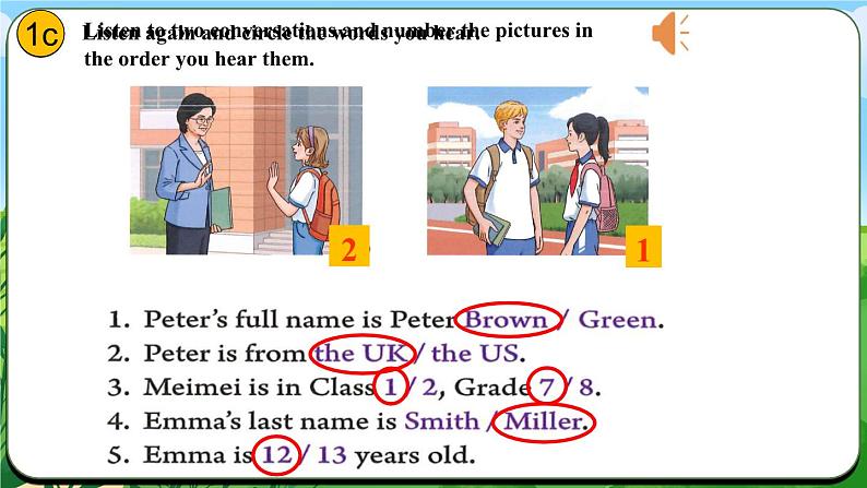 Unit 1 课时1 Section A(1a-Pronunciation)(同步课件)第6页