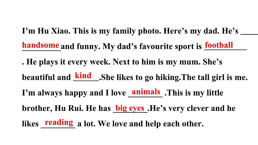 Unit 2 We’re Family Section B(2a-Reflecting)課件2024-2025學(xué)年人教版英語七年級(jí)上冊(cè)第7頁