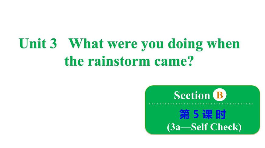 Unit 3 What were you doing when the rainstorm came_ Section B 3a~Self Check課件魯教版(五四制)八年級上冊第1頁