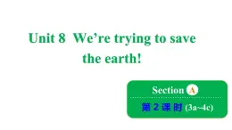 鲁教版（五四制）九年级全册Unit 8 We're trying to save the earth! Section A 3a~4c课件