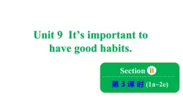 鲁教版（五四制）九年级全册Unit 9 It's important to have good habits. Section B 1a~2e课件