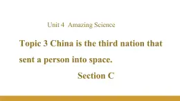 Unit 4 Topic 3 Section C课件（仁爱科普版九年级上册）