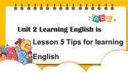 初中英语冀教版（2024）七年级上册（2024）Lesson 5 Tips for learning English精品课件ppt