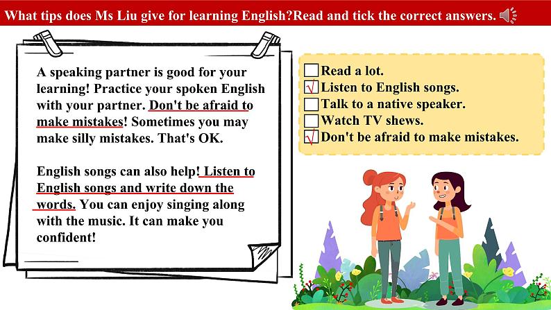冀教版七上英语第2单元Lesson 5 Tips for learning English课件第5页
