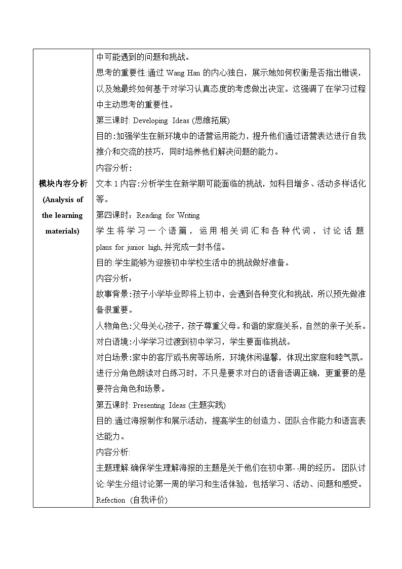 【新课标新教材】外研版七年级上册 Unit 1 A new start大单元整体教学设计第四课时Reading for Writing第2页