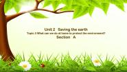 英语九年级上册Topic 3 What  can we do to protect the environment?完美版ppt课件