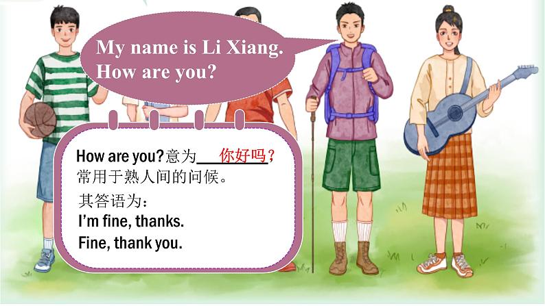 Unit 1 We are Friends. Listening & Speaking - 七年级英语上册 同步课件+教案(仁爱版2024)08
