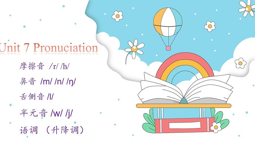 人教版（2024年）初中英語七上Unit 7  Pronunciation課件第1頁
