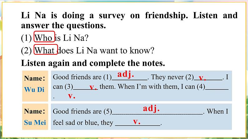 Unit1 Friendship Listening (沪教版七上)第7页