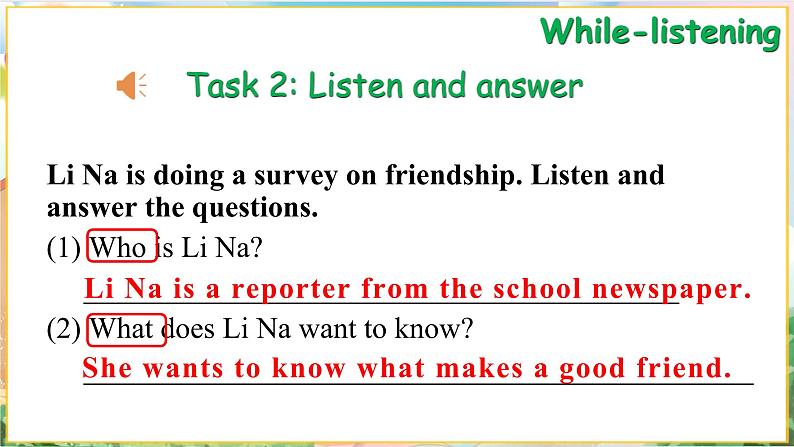 Unit1 Friendship Listening (沪教版七上)第8页