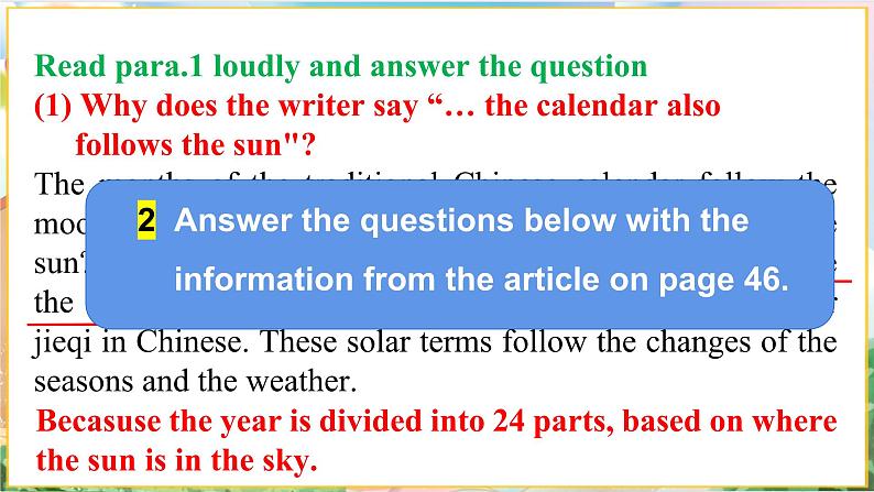 Unit 3 The seasons Focusing on culture (沪教版七上)第8页