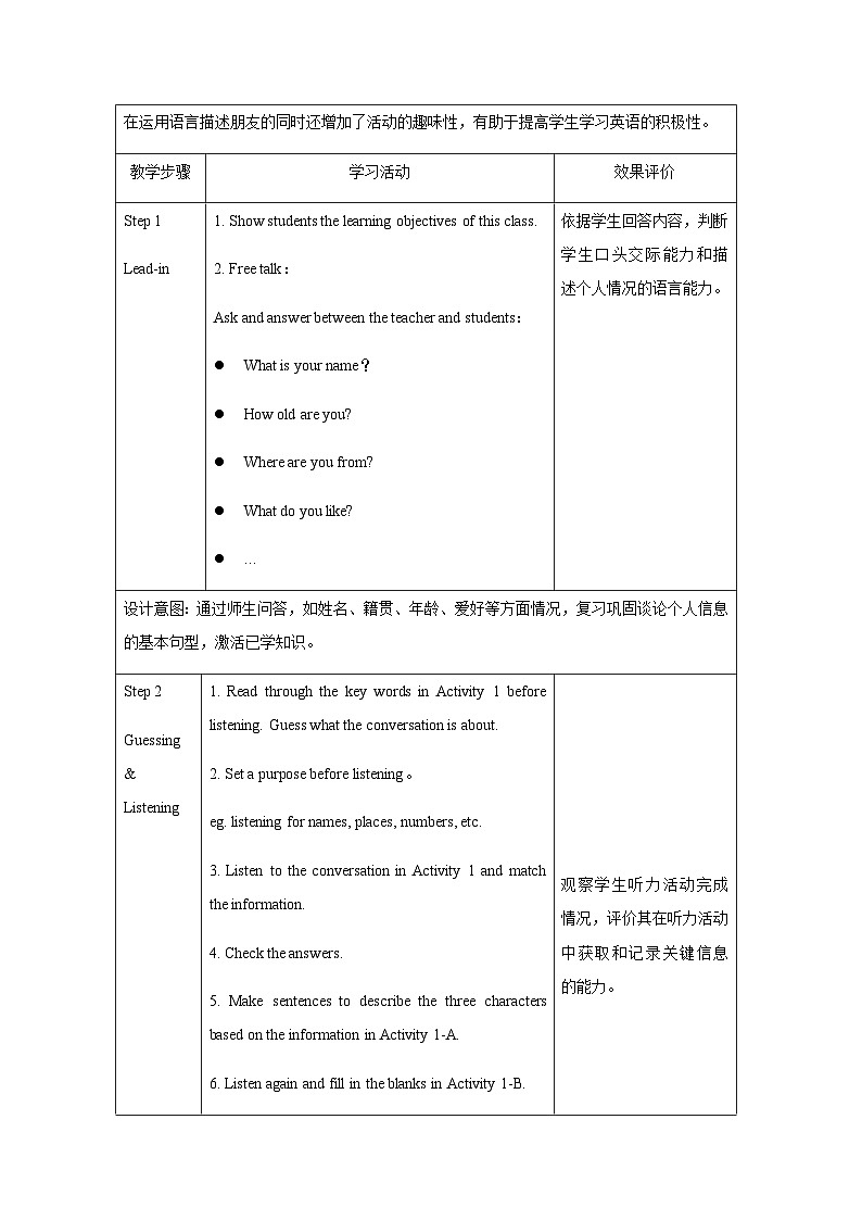 仁爱科普版(2024)英语七年级上册--Unit 1 Let's Be Friends! 第6课时 Oral Communication(课件+教案)02