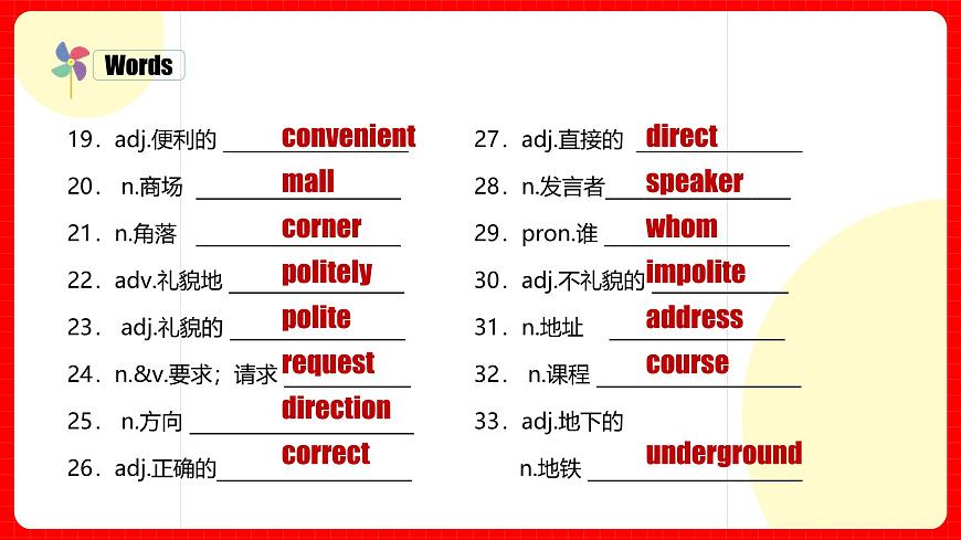 人教版九年級英語全一冊 Unit 3 單元復習課件第8頁