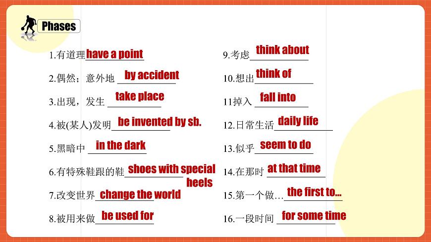 人教版九年級英語全一冊 Unit 6 單元復(fù)習(xí)課件第7頁