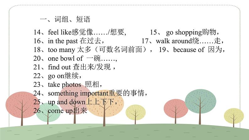 人教版八年级上册英语Unit 1 Where did you go on vacation 期末总复习课件第5页