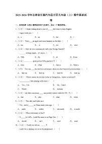 2023-2024学年吉林省长春汽车经开区九年级(上)期中英语试卷
