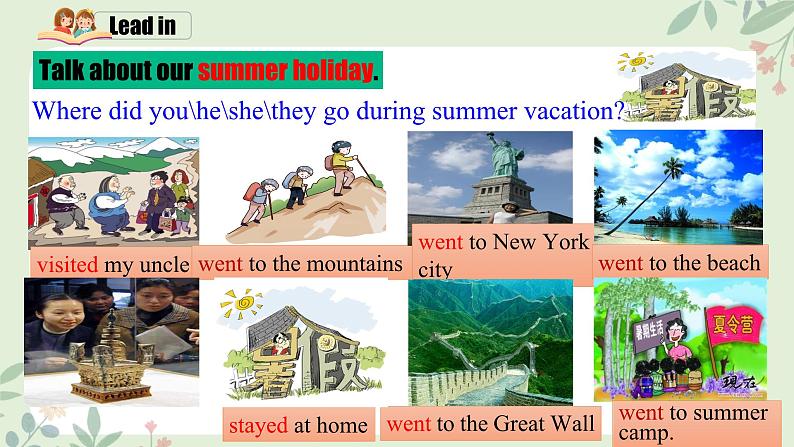Unit 1 Where did you go on vacation SectionA1a-2d pptx第5页