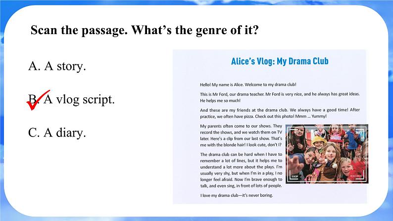 Unit 5 Fun Clubs Section B Reading Plus 课件- 2024-2025学年人教版七年级英语上册07