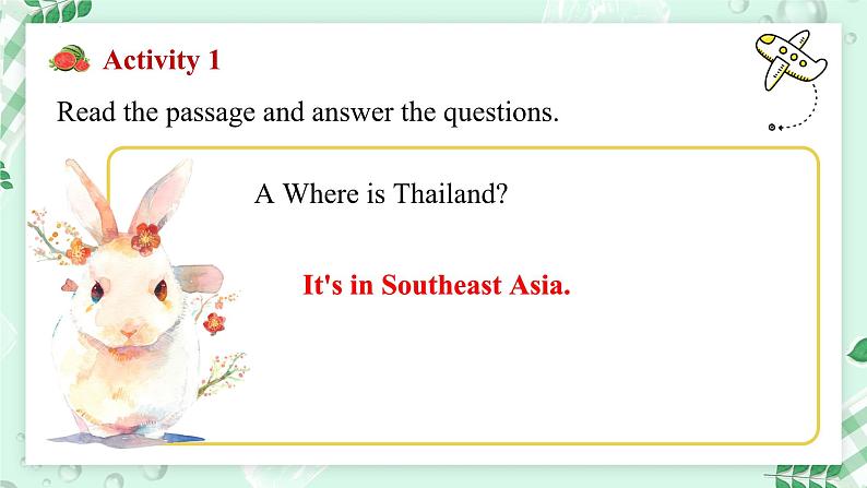 【核心素养】冀教版英语七年级上册 Unit 8 Knowing the world Lesson 5 A profile of Thailand 课件第7页