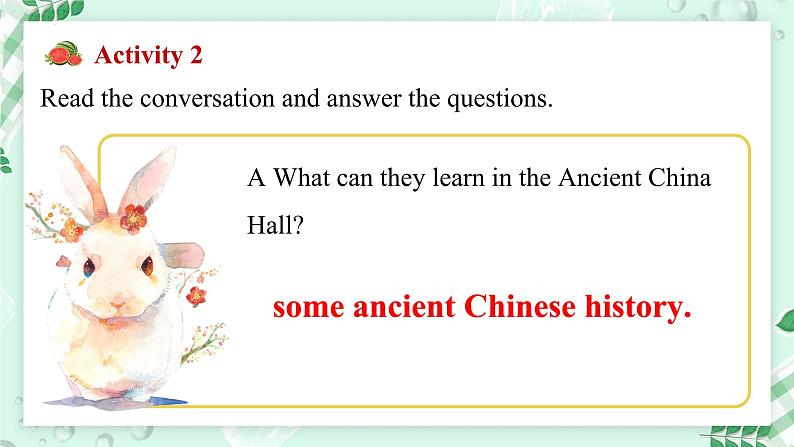 【核心素养】冀教版英语七年级上册 Unit 6 Let's go ! Lesson 2 At the museum 课件第7页
