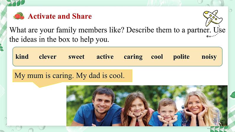 【核心素养】北师大版英语七年级上册 Unit 1 Family Lesson 2 Knowing My Family(课件)第3页