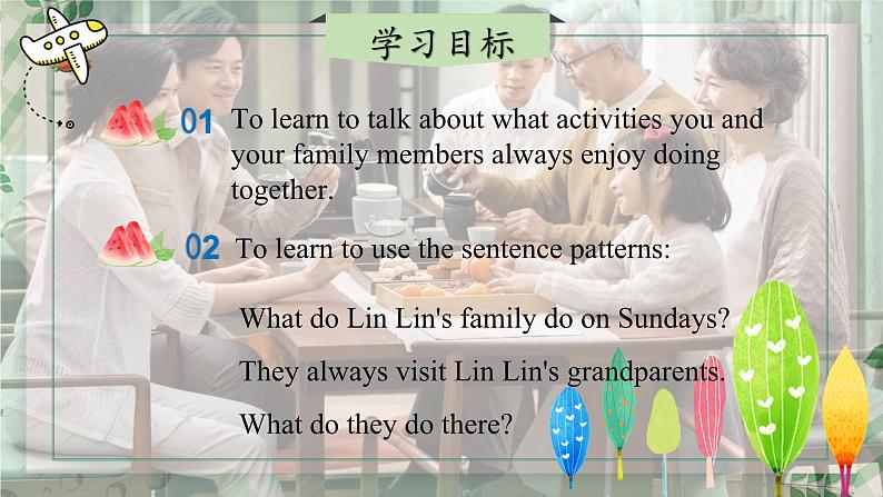 【核心素养】北师大版英语七年级上册 Unit 1 Family Lesson 3 Happy Weekend(课件)02