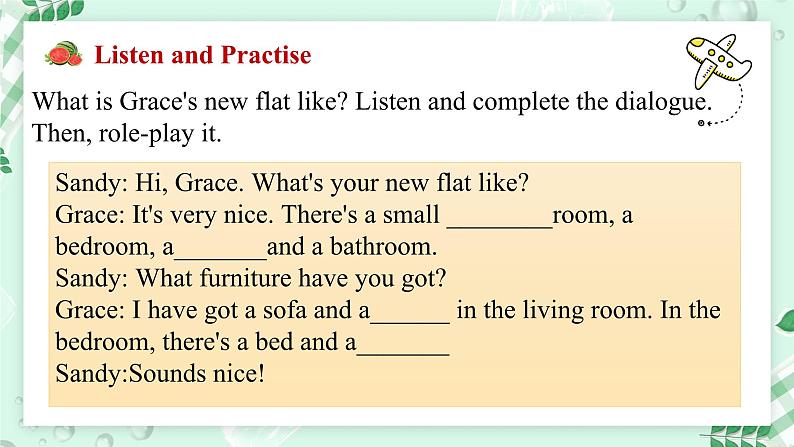 【核心素养】北师大版英语七年级上册 Unit 3 Home and Places Lesson 1 Topic Talk(课件)第6页