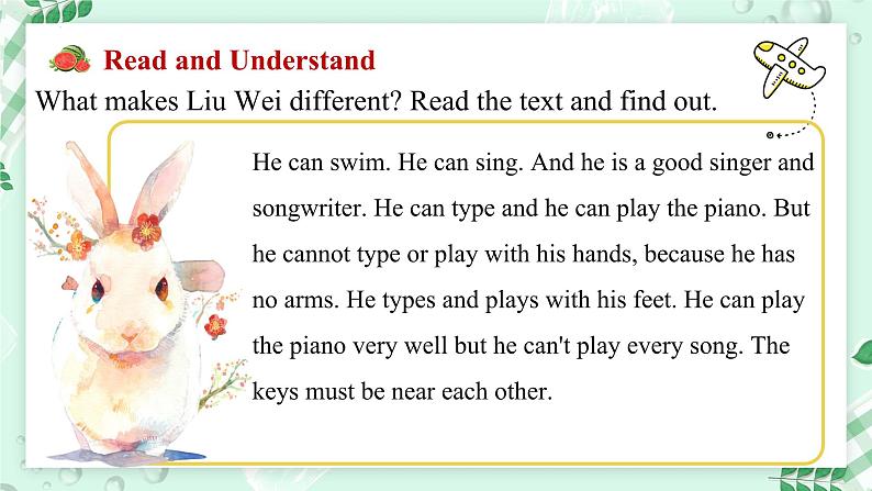 【核心素养】北师大版英语七年级上册 Unit 4 Interests and Abilities Lesson 4 Beyond Disability (课件)第5页