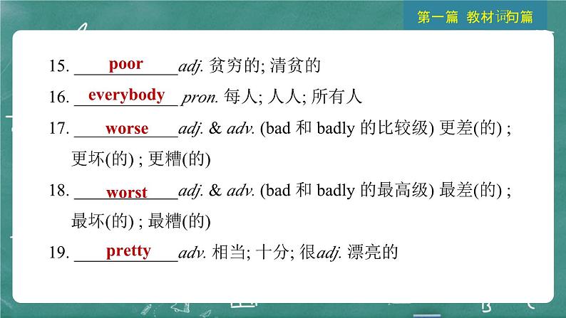 中考英语 教材词句篇 八年级上册 第7 讲 Units 3 ~ 4 习题课件08