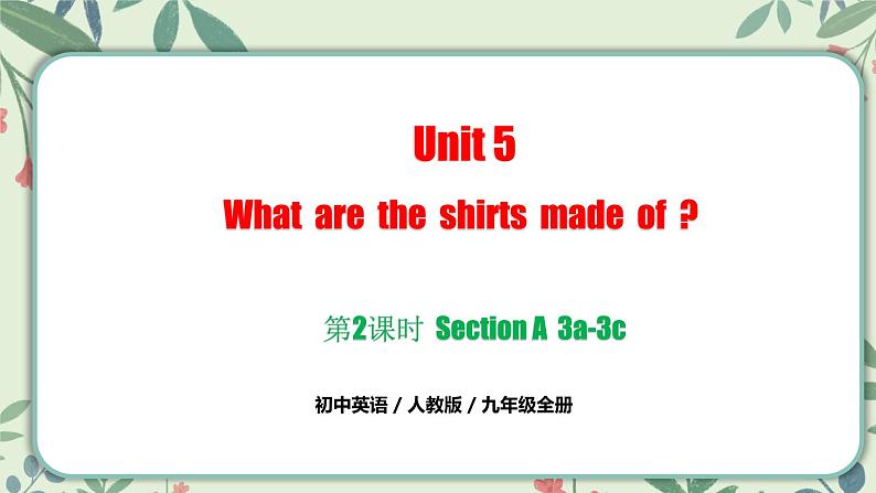 Unit 5 Section A 3a-3c(同步课件)第1页