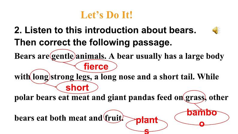 冀教版初中英语八下Unit 3 Lesson 16 The Bear Escaped!课件+教案+素材08
