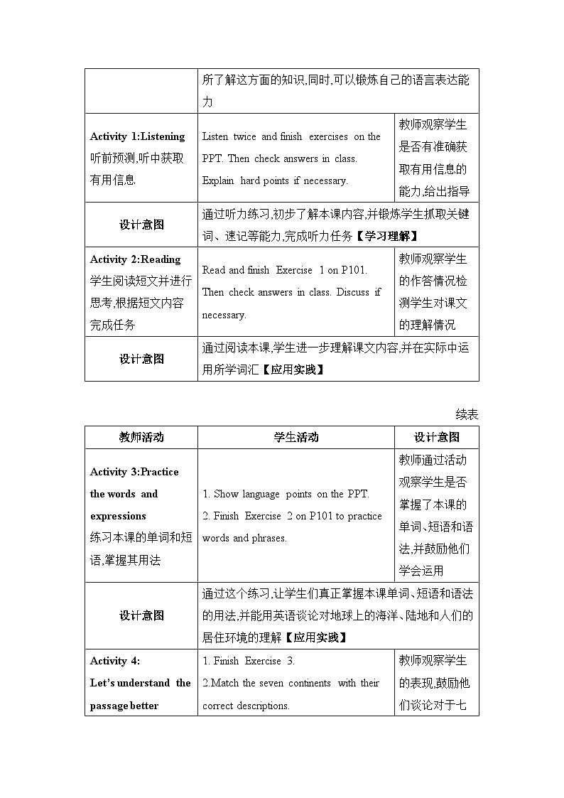 Unit 7 Lesson 38 The World Is a Big Place 教案第2頁