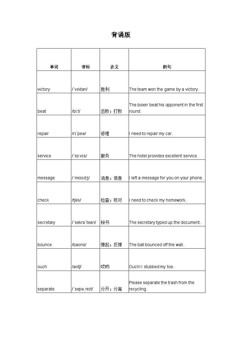 冀教版九年级下册英语Unit7Lesson37-39基础知识训练第1页