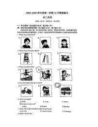江苏省苏州园区青剑湖实验中学2024-2025学年八年级上学期10月月考英语试题