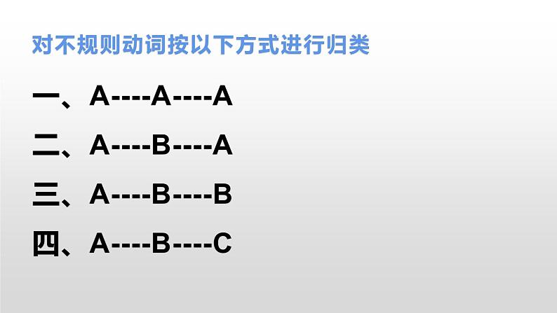 初中英语不规则动词的第6页