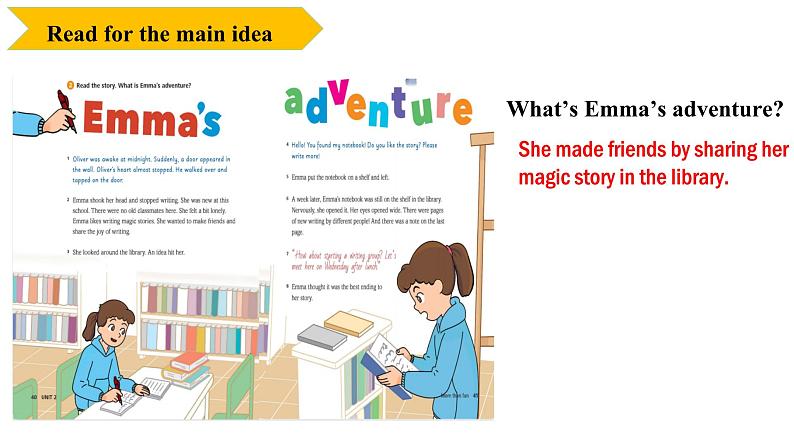 【优质阅读写作公开课课件+新课标全英教学设计】Unit2 More than fun Developing ideas Reading for writing Emma's adventure(含音频)新外研版七上英语06