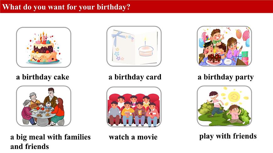 冀教版七上英語第4單元Lesson 3 Grandma's birthday party課件第4頁