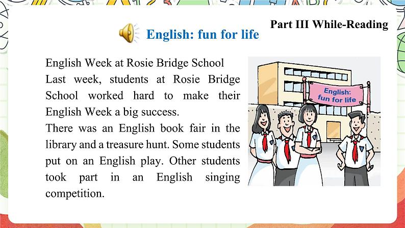 沪教牛津版(六三制三起)英语八上Unit 8 English Week Reading课件07