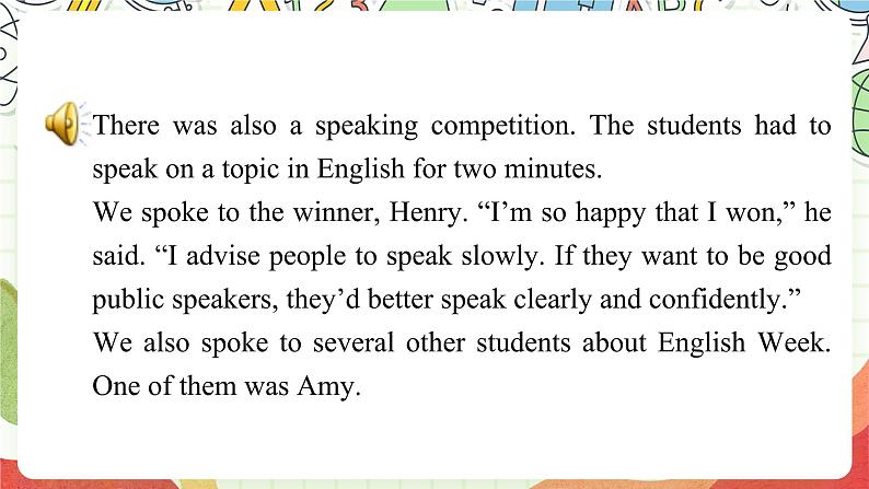 沪教牛津版(六三制三起)英语八上Unit 8 English Week Reading课件08