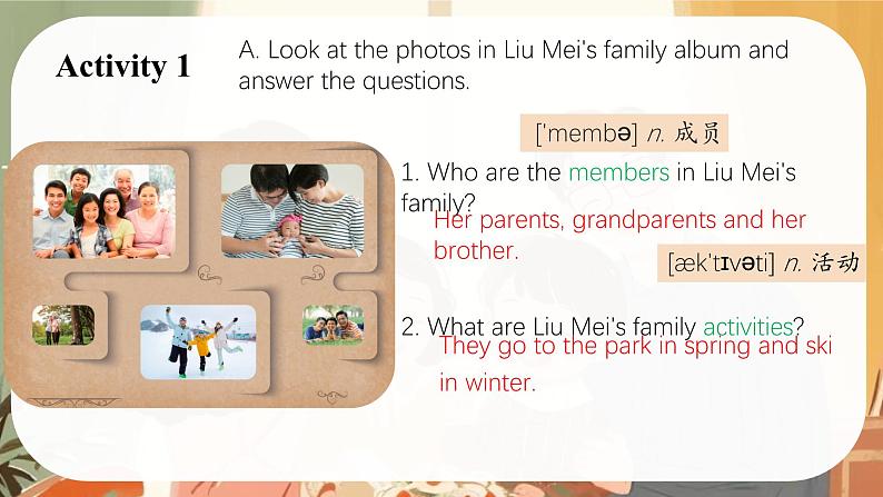 Unit 2 Meet My Family. Project and Review - 七年级英语上册同步课件(仁爱版2024)第6页
