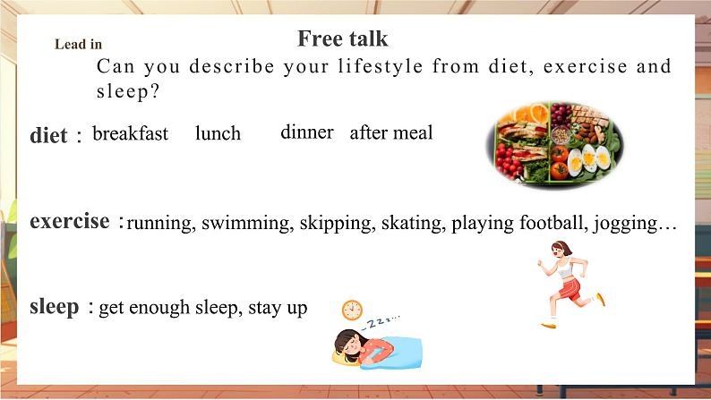 Unit 5 A healthy lifestyle(第5课时)Integration教学课件第3页