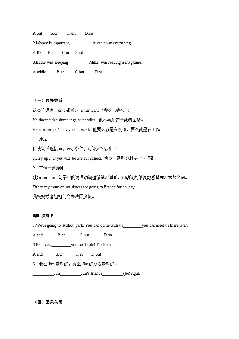 专题20 连词-备战2025年中考英语语法专项突破与提升训练第3页