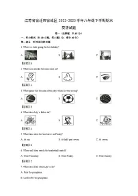 江苏省宿迁市宿城区2022-2023学年八年级下学期期末英语试卷(解析版)