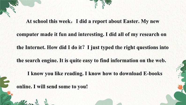 冀教版英语八年级下册 Unit4 The Internet Connects Us Lesson 24 An Email to Grandpa课件08