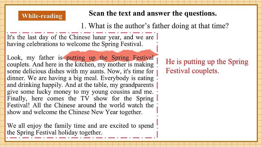Unit 6 Celebrating the Big Days（第4課時）Theme Reading.教學(xué)課件 第7頁