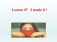 2024冀教版八上英语Unit 8 Celebrating Me Lesson 47 I Made It课件